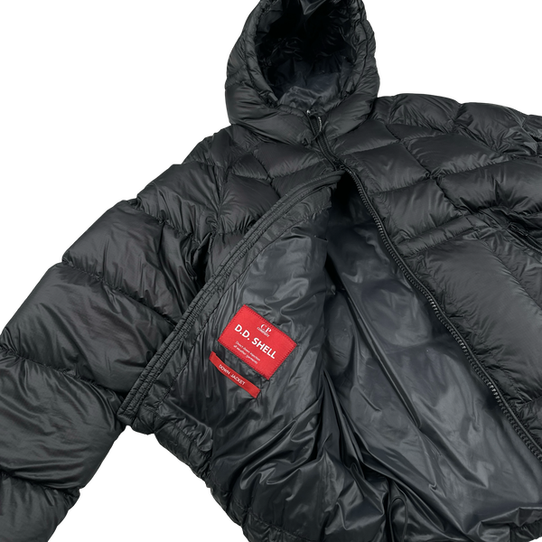 CP Company Black Down Filled DD Shell Lens Viewer Puffer Jacket - Large