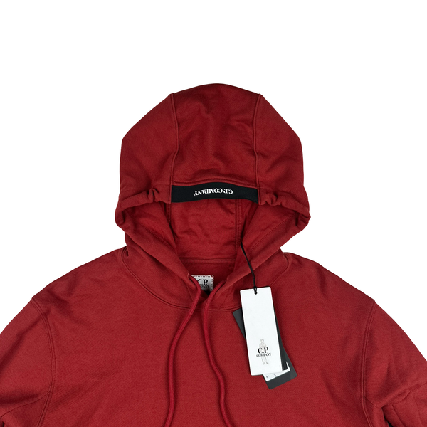 CP Company Red Cotton Lens Viewer Pullover Hoodie - Large