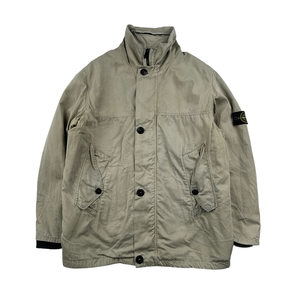 Stone Island 1996 Raso Gommato Wool Dutch Rope Vintage Jacket - Large