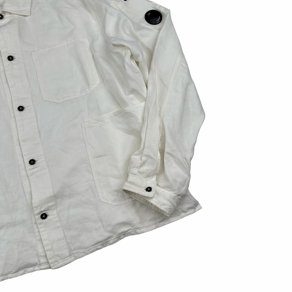 CP Company White Brushed Cotton Shirt - XXL
