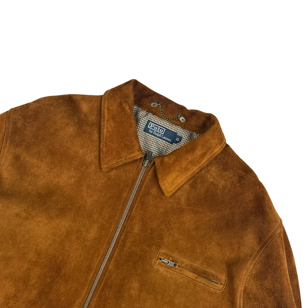Ralph Lauren Brown Heavyweight Suede Jacket - XL