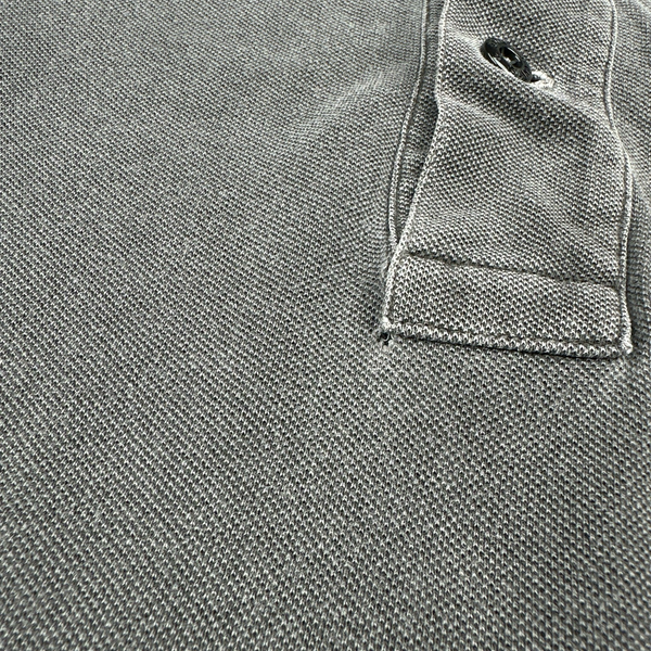 Stone Island 2016 Grey Cotton Slim Fit Longsleeve Polo - Small