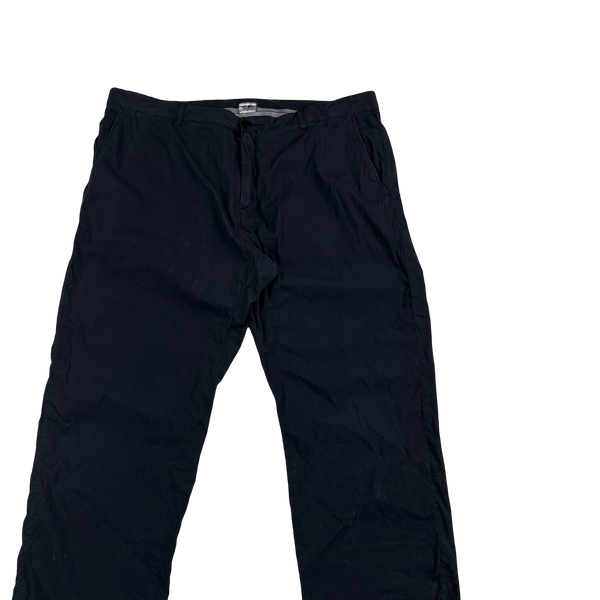 CP Company Navy Cotton Spellout Patch Trousers - 40"