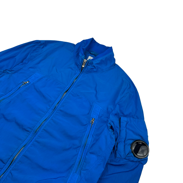 CP Company Blue Chrome Lens Viewer Nylon Bomber Jacket - Large