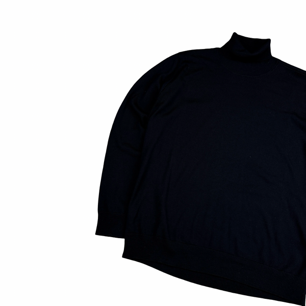 Stone Island 2024 Black Wool High Neck Knit Jumper - XL