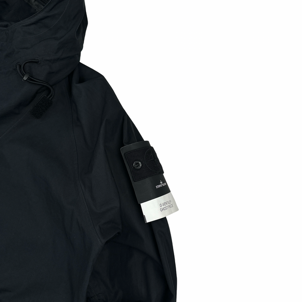 Stone Island 2022 Black O-Ventile Ghost Piece Pullover Smock Jacket - XL