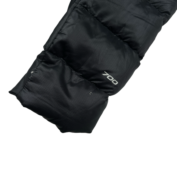 North Face Black 700 Fill Hooded Down Puffer Jacket - Medium