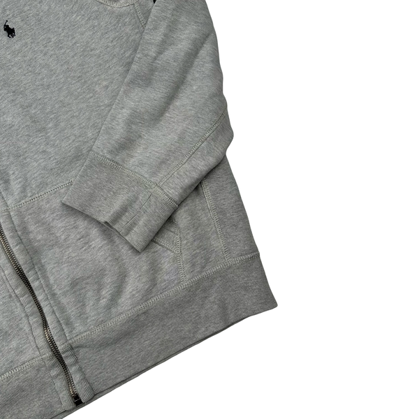 Ralph Lauren Grey Thick Cotton Zipped Hoodie - XL