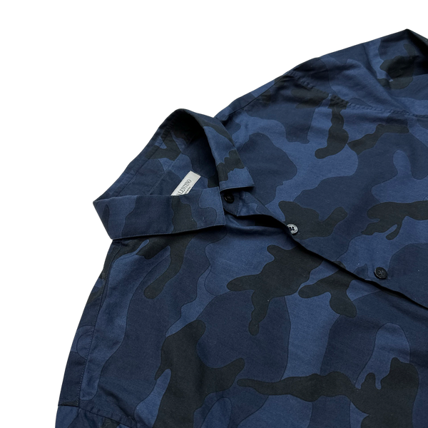 Valentino Blue Multi Camo Shirt - XL