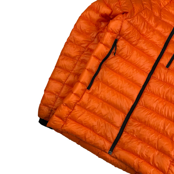 North Face Orange Breithorn Summit Series 800 Down Hooded Puffer Jacket - Small