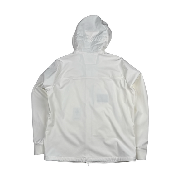 CP Company White Soft Shell R Goggle Hooded Zipped Jacket - XXL