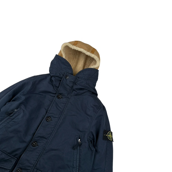 Stone Island 2017 Navy David TC Down Filled Parka Jacket - Small