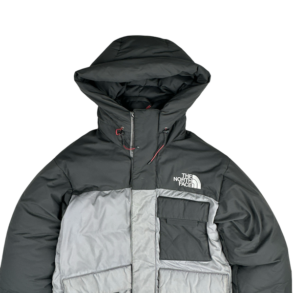 North Face Grey Summit Series Down Hooded Puffer Jacket - Small