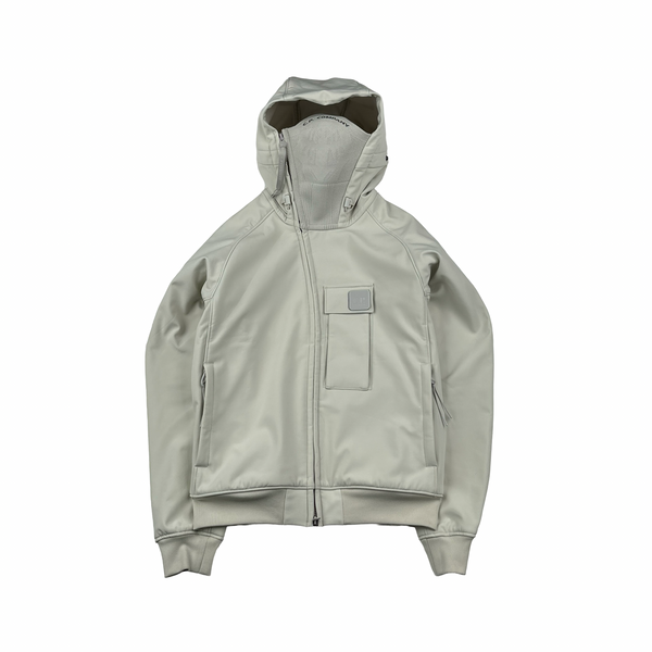 CP Company Cream Fleece Lined Heavyweight Dynatec Metropolis Jacket - Small