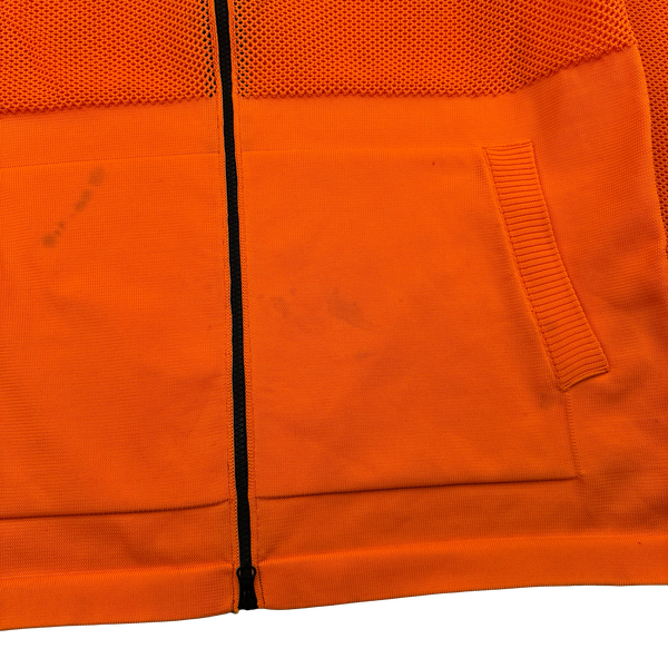Stone Island 2019 Neon Orange Lightweight Knitted Zipped Bomber - XL