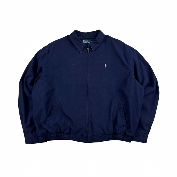 Ralph Lauren Navy Harrington Zipped Quilted Jacket - XL