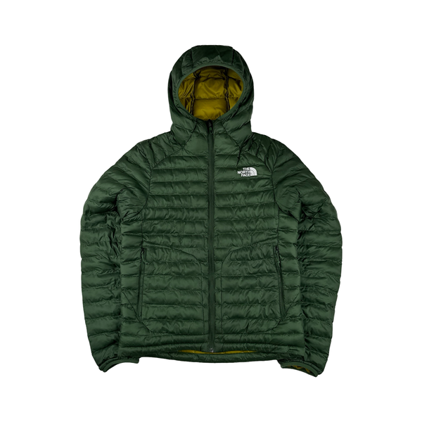North Face Circular Design Green Down Filled Puffer Jacket - Small