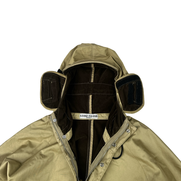 Stone Island 2004 Beige Raso Floccato Riot Mask Sniper Jacket - Medium