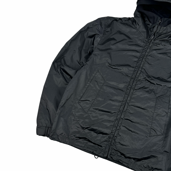 Stone Island 2007 Black Nylon Metal Hooded Jacket - Medium