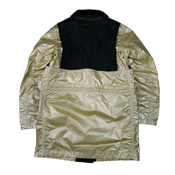 Stone Island 2018 Yellow Iridescent Coating Tela Reflex Mat 3 in 1 Iridescent Reflex Parka Jacket - Small