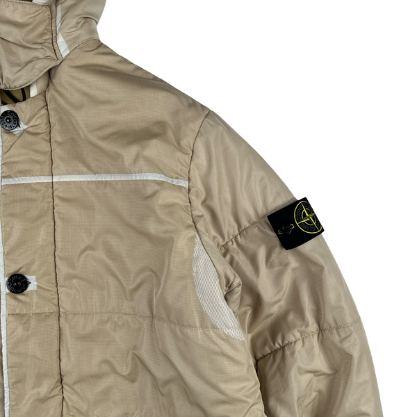 Stone Island 2001 Multi Pocket Cream White Puffer Jacket - XXL