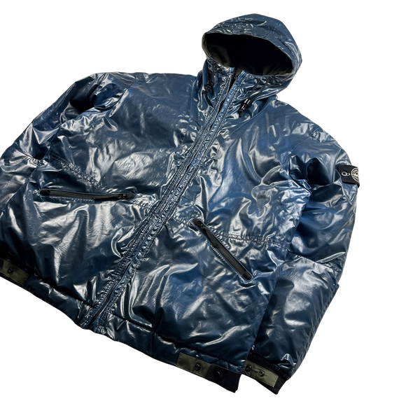 Stone Island 2009 Blue Colour Changing Ice Jacket - XL