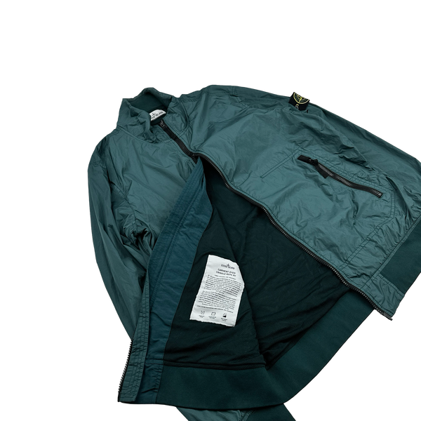 Stone Island 2023 Sea Green Garment Dyed Crinkle Reps Jacket - XL