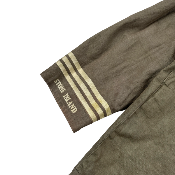 Stone Island 1998 Vintage Lino Flax Reversible Jacket - XXL