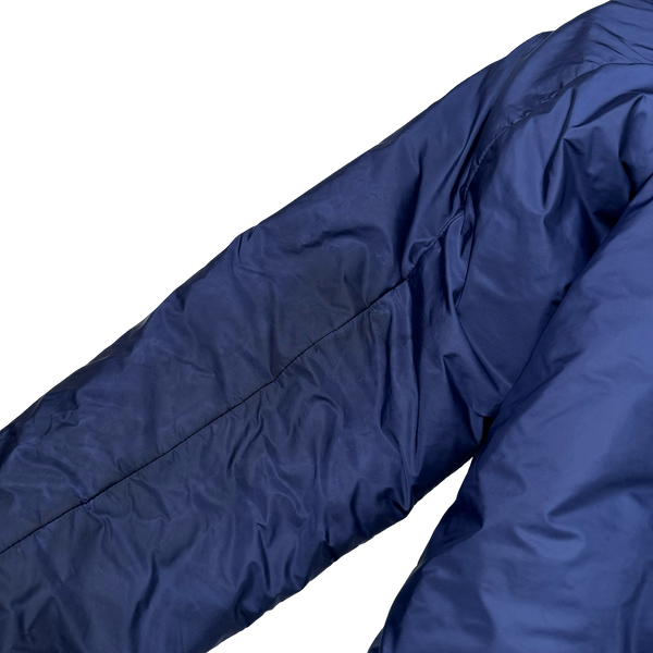 Prada Blue Reversible Triangle Tab Zipped Puffer Jacket - XL