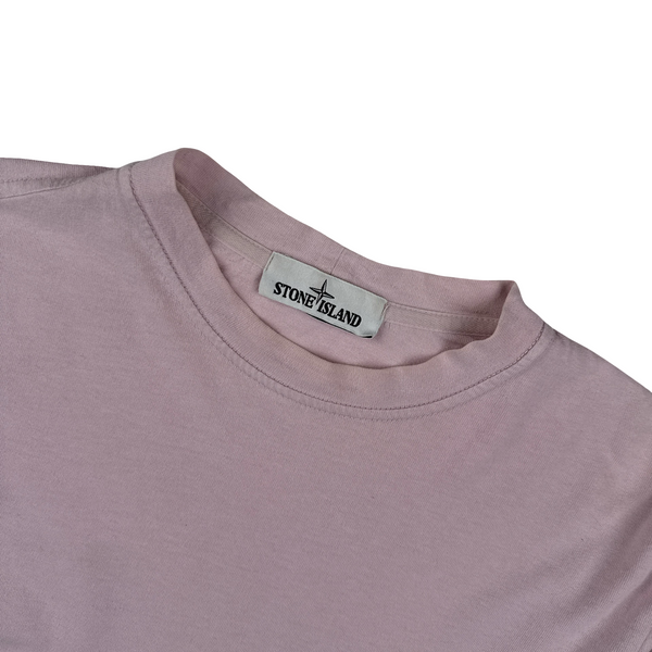 Stone Island 2017 Pink Longsleeve Cotton Top - Small