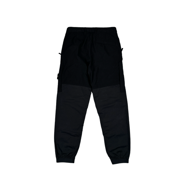 Stone Island 2020 Mussola Panel Black Cargo Trousers - 30"