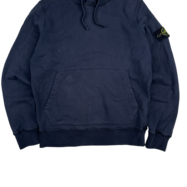 Stone Island 2020 Navy Cotton Pullover Hoodie - Medium