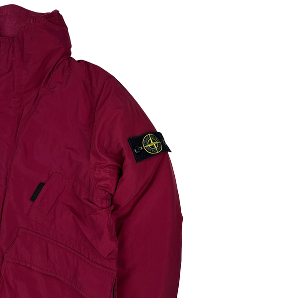 Stone Island 2018 Burgundy Micro Reps Primaloft Lined Jacket - Small