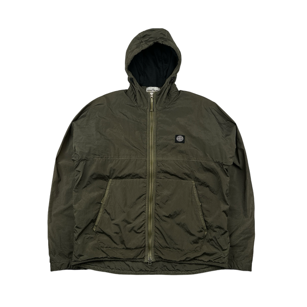Stone Island 2019 Khaki Nylon Metal Watro Ripstop Zipped Jacket - Medium