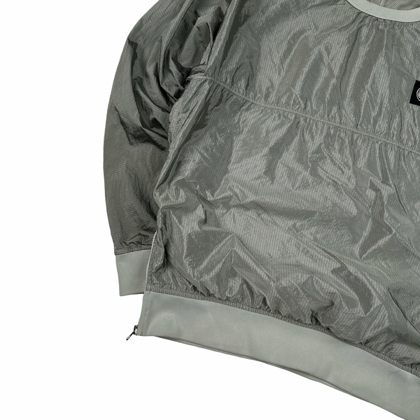 Stone Island Silver Nylon Metal Pullover - Small