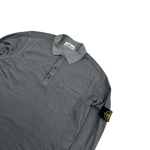 Stone Island 2013 Grey Longsleeved Polo Shirt - Large