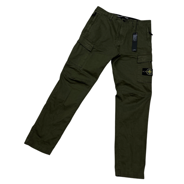 Stone Island Khaki RE-T 2021 Cargo Trousers - 32"