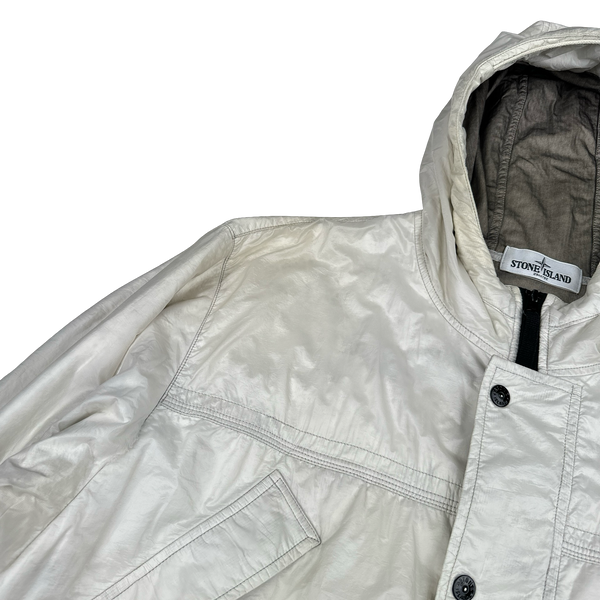 Stone Island 2013 White Micro Rip Stop 7 Den Tyveck Shield Jacket - XXL