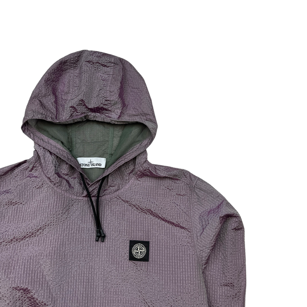 Stone Island Purple Poly Frame TC Nylon Pullover - Small