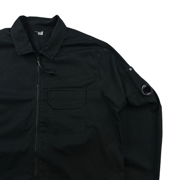 CP Company Black Cotton Overshirt - XXL