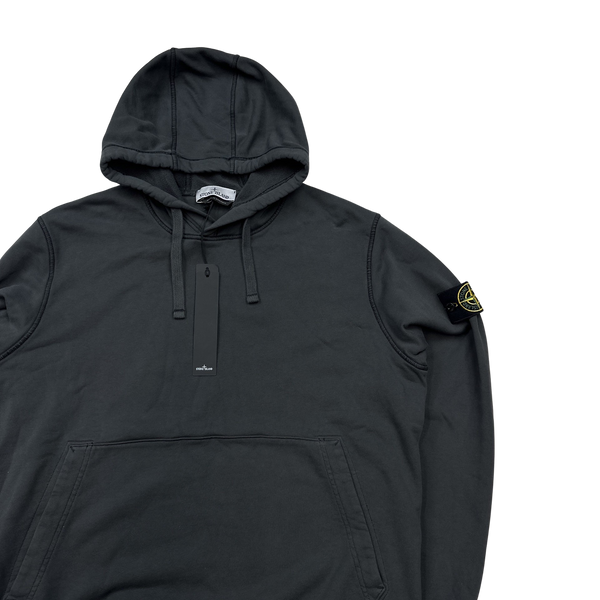 Stone Island 2023 Charcoal Cotton Pullover Hoodie - XXL