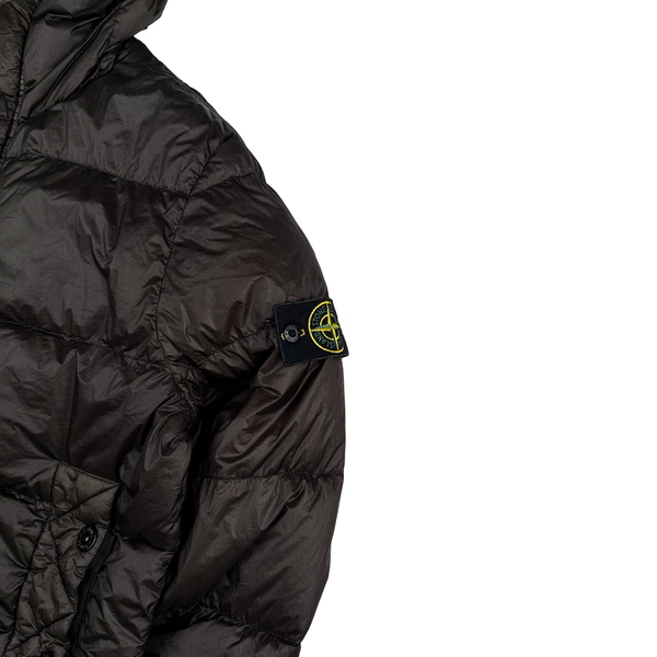 Stone Island 2012 Brown Garment Dyed Puffer Jacket - Large