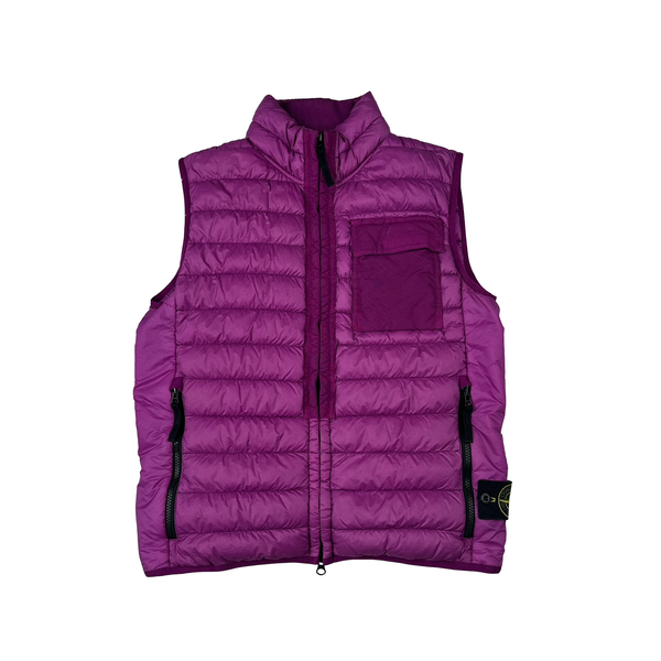 Stone Island 2013 Purple Micro Yarn Down Gilet - Small