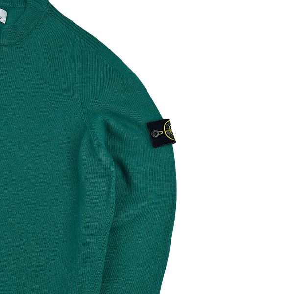 Stone Island Turquoise Wool Crewneck Jumper - XL