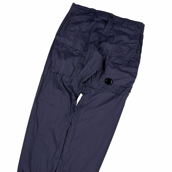 CP Company Navy Lightweight Side Zip Cargo Trousers - 36"