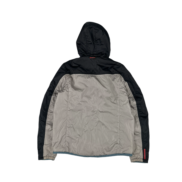 Prada Blue Red Tab Reversible Nylon Windbreaker Jacket - XL