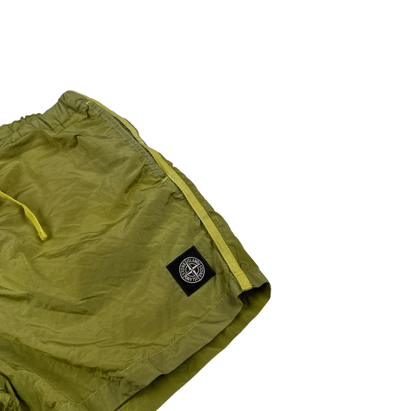 Stone Island 2019 Green Nylon Metal Swim Shorts - Medium