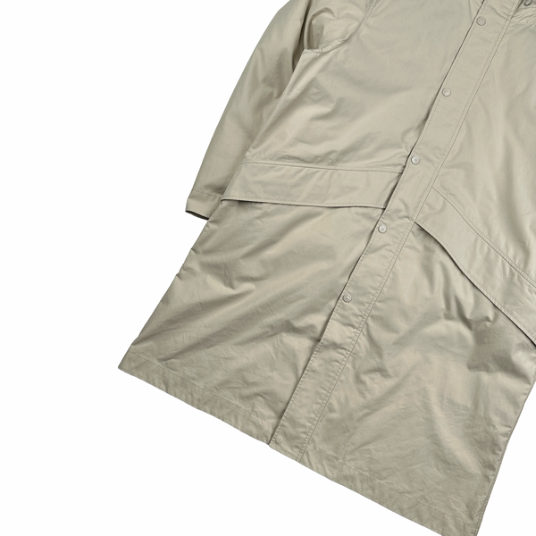 Stone Island 2024 Weatherproof Cotton Canvas Beige Ghost Piece Jacket - Large - XL