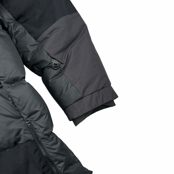 North Face Grey 550 Down Filled Winter Fur Hood Trim Jacket - XL