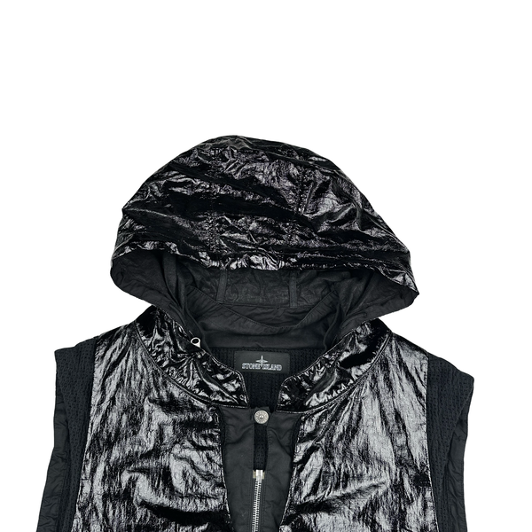 Stone Island 2022 Black Shadow Project Glass Linen Utility Vest - Large